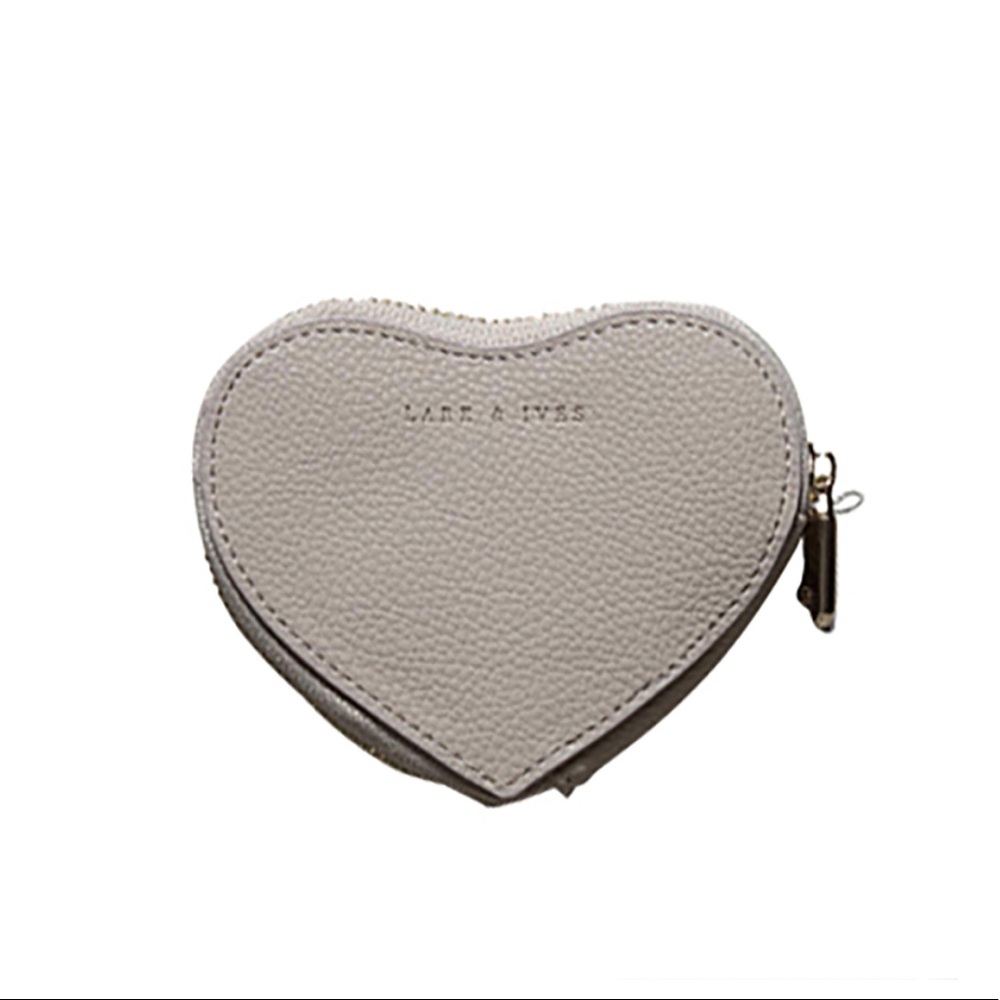 Lark & Ives Gray Heart Shaped Coin Purse